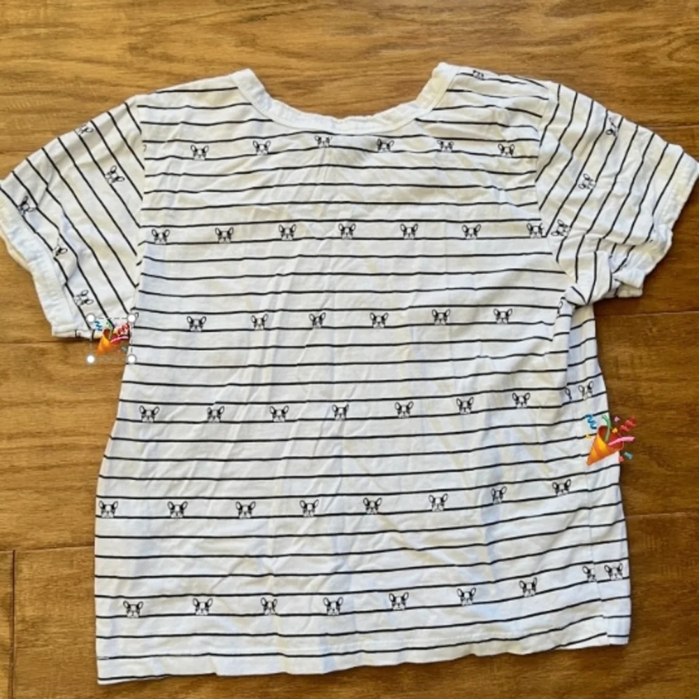 Striped Kids T-Shirt with Bear Print - Picture 2 of 4